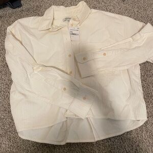 Madewell Corduroy Cropped Flannel Jacket